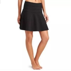 Athleta Ponte Twill Black Women's Skirt Soft Fabric W Back Zipper Pouch Size 10